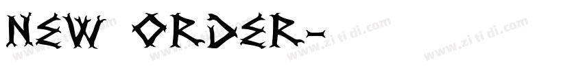 NEW ORDER字体转换